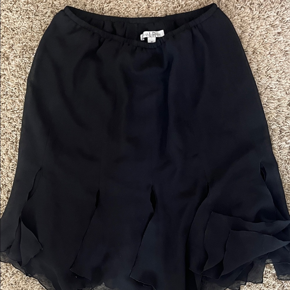 Black chiffon elastic waist skirt 10